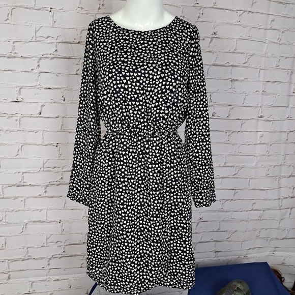 J. Crew Mercantile Tulip Hem Heart Print Dress - Picture 2 of 11